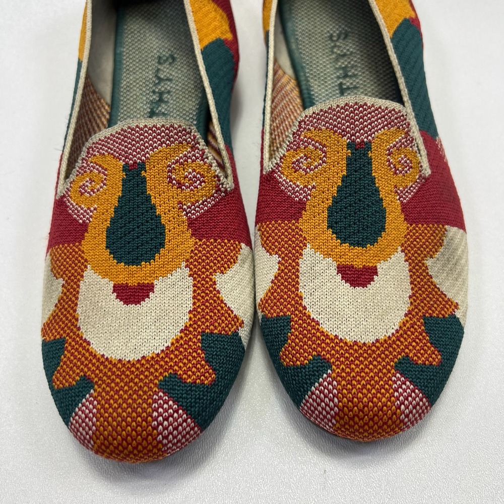 Rothy's The Loafer Womens Size 8 Multi Color Abstract Knit Sustainable Shoes - Picture 2 of 7